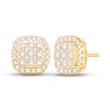 Thumbnail Image 0 of Diamond Cushion Earrings 1/2 ct tw Round-cut 10K Yellow Gold