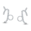 Thumbnail Image 2 of Diamond Capricorn Earrings 1/10 ct tw Round-cut Sterling Silver