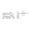 Thumbnail Image 1 of Diamond Aquarius Earrings 1/10 ct tw Round-cut Sterling Silver