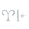 Thumbnail Image 1 of Diamond Aries Earrings 1/10 ct tw Round-cut Sterling Silver