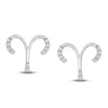 Thumbnail Image 2 of Diamond Aries Earrings 1/10 ct tw Round-cut Sterling Silver