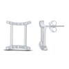 Thumbnail Image 1 of Diamond Gemini Earrings 1/10 ct tw Round-cut Sterling Silver