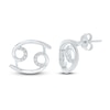Thumbnail Image 1 of Diamond Cancer Earrings 1/10 ct tw Round-cut Sterling Silver