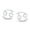 Thumbnail Image 2 of Diamond Cancer Earrings 1/10 ct tw Round-cut Sterling Silver
