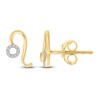 Thumbnail Image 0 of Diamond Leo Earrings 1/10 ct tw Round-cut 10K Yellow Gold
