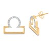 Thumbnail Image 0 of Diamond Libra Earrings 1/10 ct tw Round-cut 10K Yellow Gold