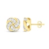 Thumbnail Image 0 of Diamond Knot Stud Earrings 1/4 ct tw Round-cut 10K Yellow Gold