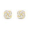 Thumbnail Image 1 of Diamond Knot Stud Earrings 1/4 ct tw Round-cut 10K Yellow Gold