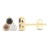 Thumbnail Image 0 of Every Love Black, White & Brown Diamond Cluster Earrings 1/2 ct tw 10K Yellow Gold