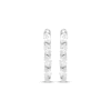 Thumbnail Image 2 of Diamond Huggie Hoop Earrings 1/3 ct tw Marquise-cut 10K White Gold