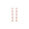 Thumbnail Image 2 of Diamond Huggie Hoop Earrings 1/3 ct tw Marquise-cut 10K Rose Gold