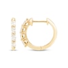 Diamond Huggie Hoop Earrings 1/3 ct tw Marquise-cut 10K Yellow Gold