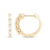 Thumbnail Image 3 of Diamond Huggie Hoop Earrings 1/3 ct tw Marquise-cut 10K Yellow Gold