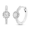 Thumbnail Image 0 of Diamond Huggie Hoop Earrings 1/3 ct tw Round-cut Sterling Silver