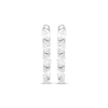 Thumbnail Image 2 of Diamond Huggie Hoop Earrings 1/3 ct tw Marquise-cut Sterling Silver