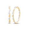 Circle of Gratitude Diamond Hoop Earrings 1/2 ct tw Round-cut 10K Yellow Gold