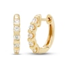Thumbnail Image 0 of Diamond Huggie Hoop Earrings 1/4 ct tw Round-cut 10K Yellow Gold