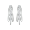 Thumbnail Image 1 of Diamond Three-Row Hoop Earrings 5/8 ct tw Round-cut 10K White Gold