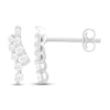 Thumbnail Image 0 of Diamond Swoop Earrings 1/4 ct tw Round-cut 10K White Gold