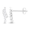Thumbnail Image 1 of Diamond Swoop Earrings 1/4 ct tw Round-cut 10K White Gold