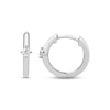 Thumbnail Image 2 of Diamond Huggie Hoop Earrings 1/5 ct tw Round-cut Sterling Silver