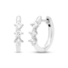 Thumbnail Image 1 of Diamond Huggie Hoop Earrings 1/4 ct tw Princess-cut Sterling Silver