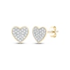 Thumbnail Image 0 of Diamond Heart Stud Earrings 1/8 ct tw 10K Yellow Gold