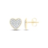 Thumbnail Image 1 of Diamond Heart Stud Earrings 1/8 ct tw 10K Yellow Gold