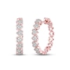 Thumbnail Image 1 of Diamond Heart Hoop Earrings 1/10 ct tw 10K Rose Gold