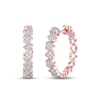 Thumbnail Image 0 of Diamond Heart Hoop Earrings 1/10 ct tw 10K Rose Gold