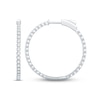 Thumbnail Image 0 of Diamond Hoop Earrings 1 ct tw Round-cut 10K White Gold