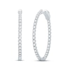 Thumbnail Image 1 of Diamond Hoop Earrings 1 ct tw Round-cut 10K White Gold