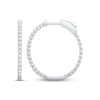 Thumbnail Image 1 of Diamond Hoop Earrings 1/2 ct tw Round-cut 10K White Gold
