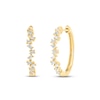 Diamond Hoop Earrings 1/6 ct tw Baguette-cut 10K Yellow Gold
