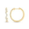 Thumbnail Image 2 of Diamond Hoop Earrings 1/6 ct tw Baguette-cut 10K Yellow Gold