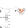 Thumbnail Image 2 of Diamond Heart Knot Earrings 1/4 ct tw Baguette & Round-cut 10K Rose Gold