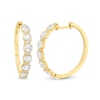 Thumbnail Image 0 of Diamond Hoop Earrings 2-3/8 ct tw Oval & Round-cut 14K Yellow Gold