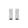 Thumbnail Image 1 of Diamond Hoop Earrings 2-1/4 ct tw Round & Marquise-cut 14K White Gold