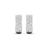 Thumbnail Image 2 of Diamond Hoop Earrings 2-1/4 ct tw Round & Marquise-cut 14K White Gold
