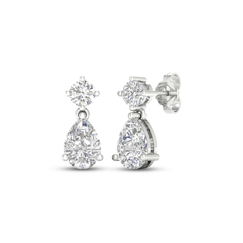 Threads Diamond Drop Earrings, White Gold