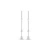 Thumbnail Image 2 of Diamond Huggie Drop Earrings 1 ct tw Pear & Round-cut 14K White Gold