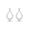 Thumbnail Image 1 of Diamond Teardrop Dangle Earrings 2 ct tw Pear-Shaped 14K White Gold