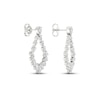 Thumbnail Image 3 of Diamond Teardrop Dangle Earrings 2 ct tw Pear-Shaped 14K White Gold