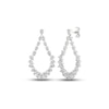 Diamond Teardrop Dangle Earrings 2-1/2 ct tw Pear-Shaped 14K White Gold