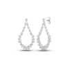 Thumbnail Image 1 of Diamond Teardrop Dangle Earrings 2-1/2 ct tw Pear-Shaped 14K White Gold