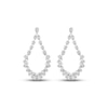 Thumbnail Image 2 of Diamond Teardrop Dangle Earrings 2-1/2 ct tw Pear-Shaped 14K White Gold