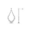Thumbnail Image 3 of Diamond Teardrop Dangle Earrings 2-1/2 ct tw Pear-Shaped 14K White Gold