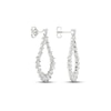 Diamond Teardrop Dangle Earrings 2-1/2 ct tw Pear-Shaped 14K White Gold