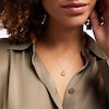 Thumbnail Image 3 of Diamond Heart Knot Necklace 1/4 ct tw Baguette & Round-cut 10K Rose Gold 18&quot;