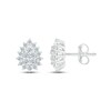 Thumbnail Image 2 of Diamond Teardrop Stud Earrings 3/4 ct tw Round-cut 14K White Gold